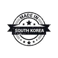 South Korea stamp design vector