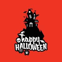 Halloween design with typography and light background vector