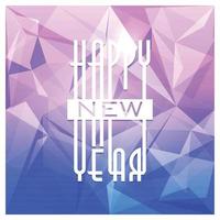 Happy New Year Typography with abstract background design vector