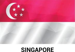 vector de diseño de bandera de singapur