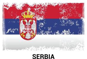 Serbia flags design card vector