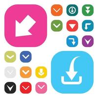 User Interface buttons design set vector