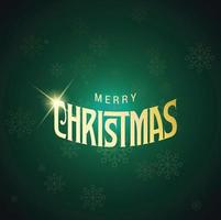 Merry Christmas card with elegent design and typography vector