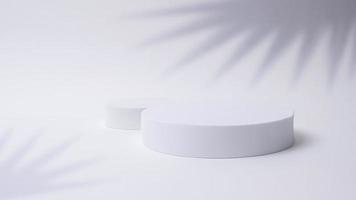 White circle mockup  with empty white background , Product show concept photo