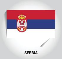 Serbia flags design card vector