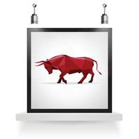 Bull design with light background vector