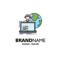 outsource outsourcing allocation human online Flat Color Icon Vector