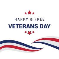 Happy Veterans day design with typography vector