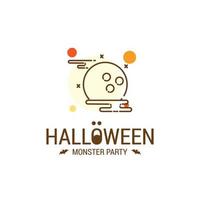 Happy Halloween design with typography and white background vector