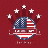 Happy Labour day design with creative background vector