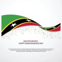 fondo de feliz día de la independencia de saint kitts y nevis vector