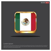 Mexico flag design vector