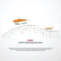 Cyprus Happy independence day Background vector