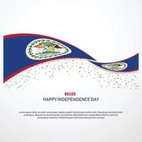 Belize Happy independence day Background vector