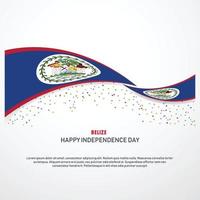 fondo de feliz día de la independencia de belice vector