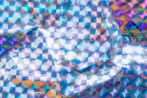 Holographic rainbow foil iridescent texture abstract hologram background photo