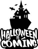 Halloween design with typography and white background vector vector illustration