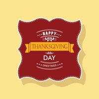 Happy Thanks Giving day design vector