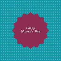 Women's day design card with creative design vector