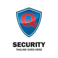 Alphabetical logo of security compnay and typography vector