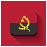 Angola flag design vector