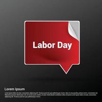 Labor day creative design with typography vector