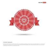 Heart icon - Red Ribbon banner vector