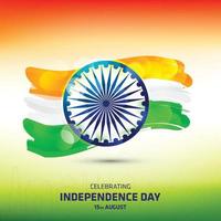 India independence day card with creative design and typography vector