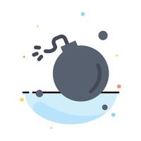 Bomb Comet Explosion Meteor Science Abstract Flat Color Icon Template vector