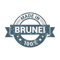 Made in Brunei stamp design vector