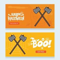 Happy Halloween invitation design with axe vector