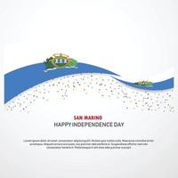 San Marino Happy independence day Background vector