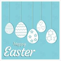 Happy Easter day card with creative design typography vector