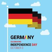 vector de diseño del día de la independencia de alemania