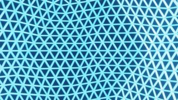 Seamless looping abstract triangle pattern glowing light blue network background. video