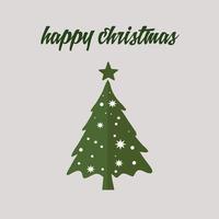 Merry Christmas card with elegent design and typography vector