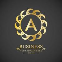 Alphabetic logo design with elegent design and typography vector