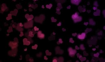 Red purple gradient bokeh hearts background photo