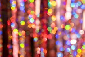 Festive Happy New Year and Merry Christmas background with colorful bright bokeh photo