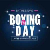 Boxing day sale card with elegent design vector