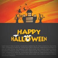 feliz halloween tarjetas con diseño creativo y vector de tipografía