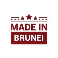 Made in Brunei stamp design vector