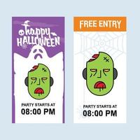 Happy Halloween invitation design with ghost vector