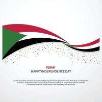 Sudan Happy independence day Background vector