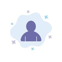 Account Avatar User Blue Icon on Abstract Cloud Background vector