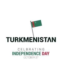 vector de tarjeta de diseño del día de la independencia de turkmenistán