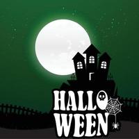 Happy Halloween scary Night background vector