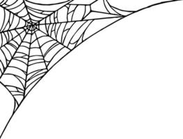 fondo de fiesta de halloween con telarañas png aislado o textura transparente, espacio en blanco para texto, plantilla de elemento para póster, folletos, publicidad en línea, ilustración vectorial vector