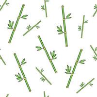 seamless pattern with bamboo stalk vector