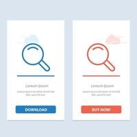 Expanded Search Ui  Blue and Red Download and Buy Now web Widget Card Template vector